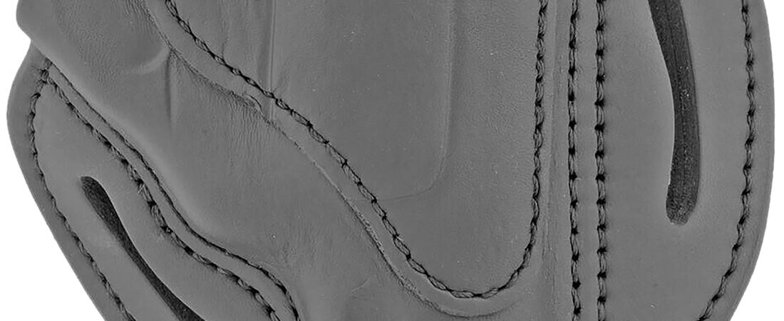 1791 Gunleather RVH2SBLR RVH2  OWB Size 02 Stealth Black Leather Belt Slide Fits Ruger GP100/S&W K Frame Right Hand