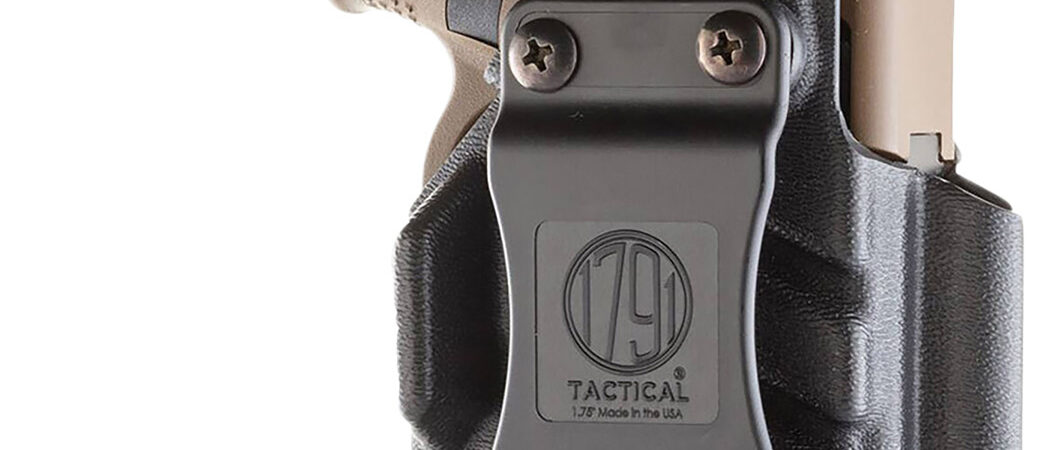 1791 Gunleather TACIWBGLOCKBLKR Tactical Kydex  IWB Black Kydex Belt Clip Compatible w/Glock Right Hand