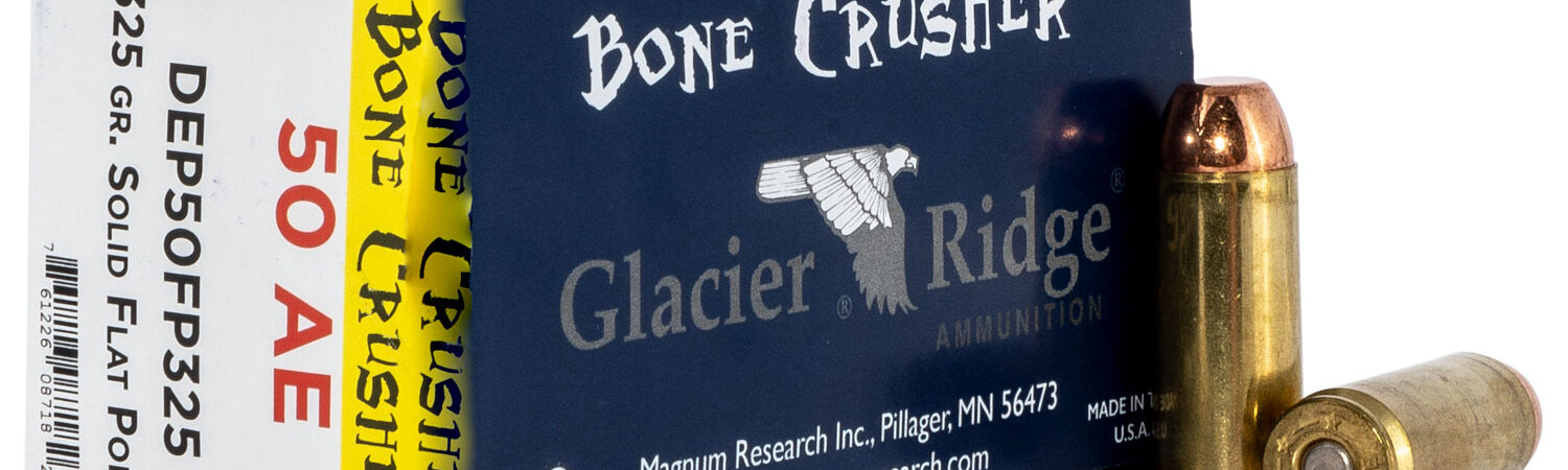 Magnum Research DEP50FP325 BoneCrusher  50AE 325gr Flat Point 25 Per Box/20 Case