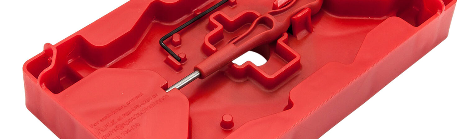 Apex Tactical 104110 Armorer's Tray & Pin Punch  Red Polymer Pistol