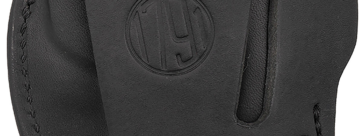 1791 Gunleather 4WH1SBLL 4-Way  IWB/OWB 01 Stealth Black Leather Belt Clip Fits 3-4" Barrel 1911 Left Hand