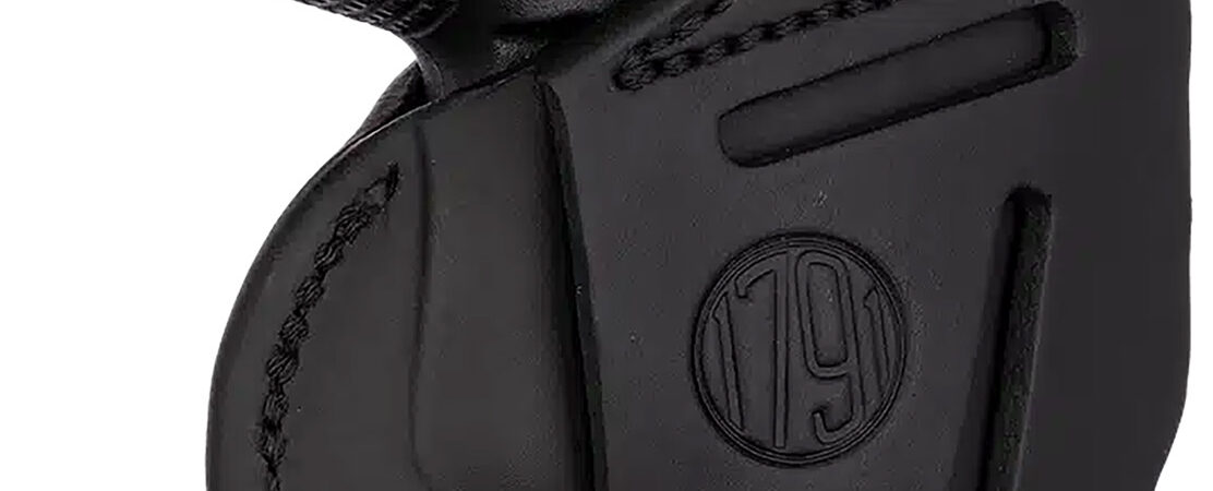 1791 Gunleather 4WH5SBLL 4-Way  IWB/OWB 05 Stealth Black Leather Belt Clip Fits S&W M&P/Springfield XD/Glock 17/HK VP9 Left Hand