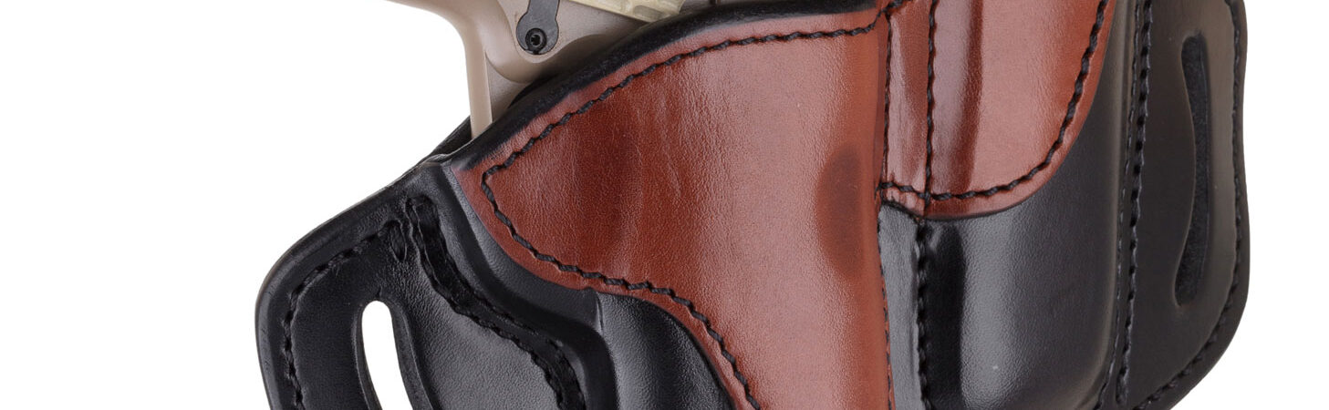 1791 Gunleather BH1M1BLBR BH1M1 Combo OWB 01 Black/Brown Leather Belt Slide Fits 4-5" 1911