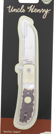 UNCLE HENRY KNIFE NEXT GEN - STAGLON 2.7" FOLDER WHARNCLIFE