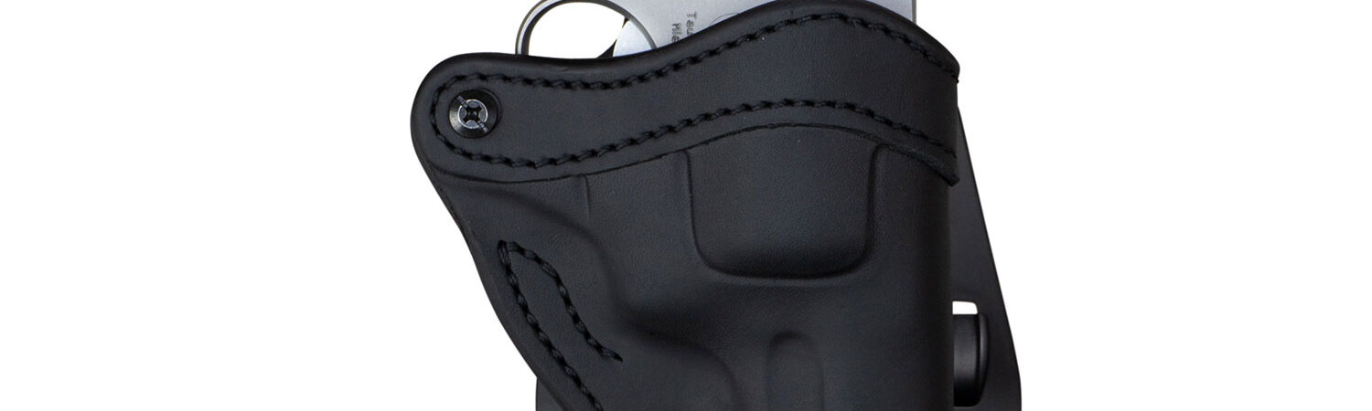 1791 Gunleather PDHR2SBLR RVH2  OWB Stealth Black Leather Paddle Fits Ruger GP100 Right Hand