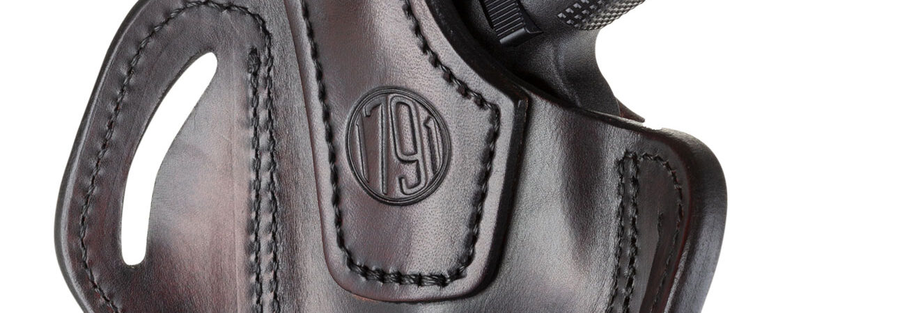 1791 Gunleather BHX3SBRR BHX  OWB Size 03 Signature Brown Leather Belt Slide Compatible w/Glock 17/S&W M&P Shield/Sig P228 Right Hand