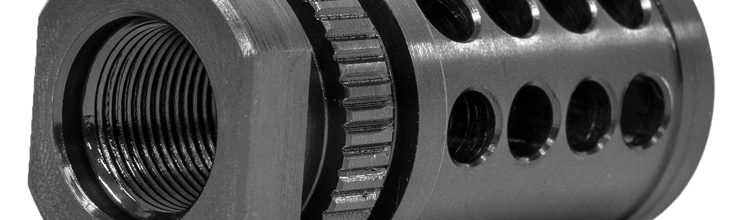 GrovTec US Inc GTHM318 G-Nite Flash Suppressor Black Nitride Steel with 5/8"-24 tpi Threads for 308 Cal