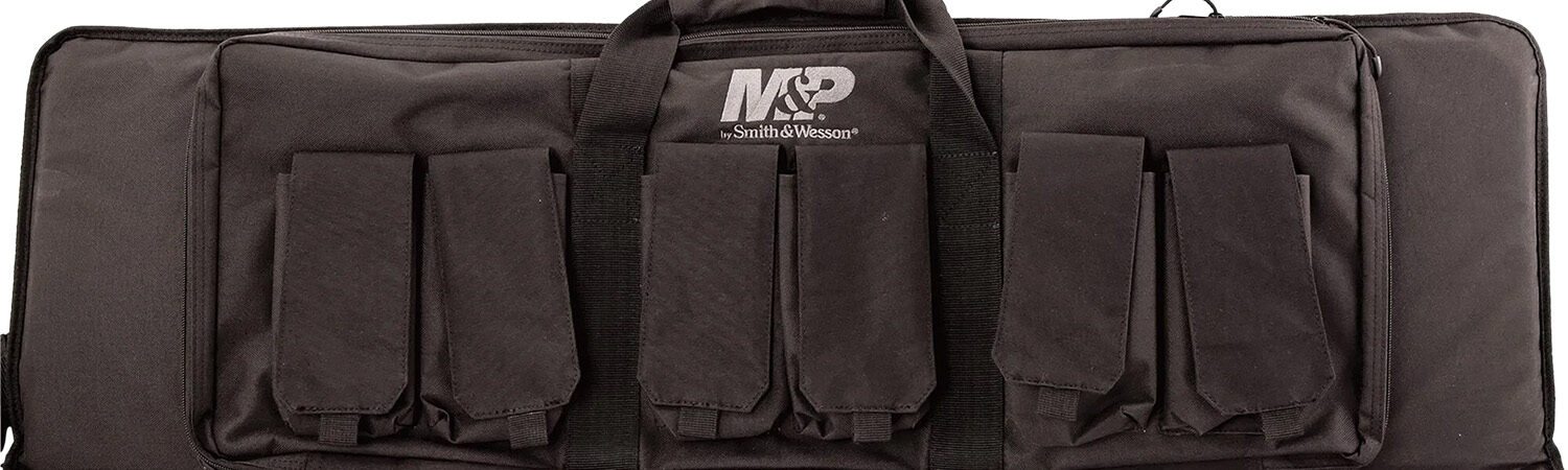 M&P Accessories 110025 Pro Tac Gun Case 42" Black Nylon w/ Full Length External Pocket & 6 Magazine Pouches