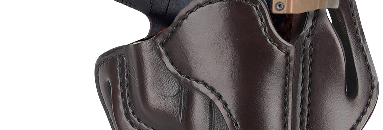 1791 Gunleather ORBH23SBRR BH2.3 Optic Ready OWB Size 2.3 Signature Brown Leather Belt Slide Compatible w/Glock 17/20/21/22/31/34/35/40/41/S&W M&P Shield Right Hand