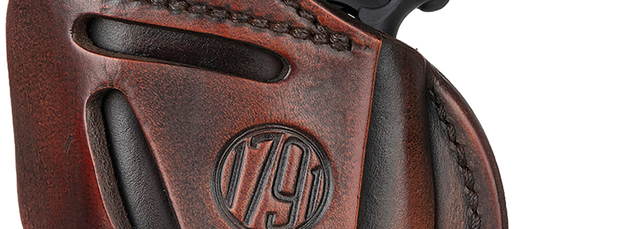 1791 Gunleather 4WH3VTGR 4-Way  IWB/OWB Size 03 Vintage Leather Belt Clip Compatible w/Glock 26/Ruger LC9/S&W M&P Shield/2.0 9/40 Right Hand
