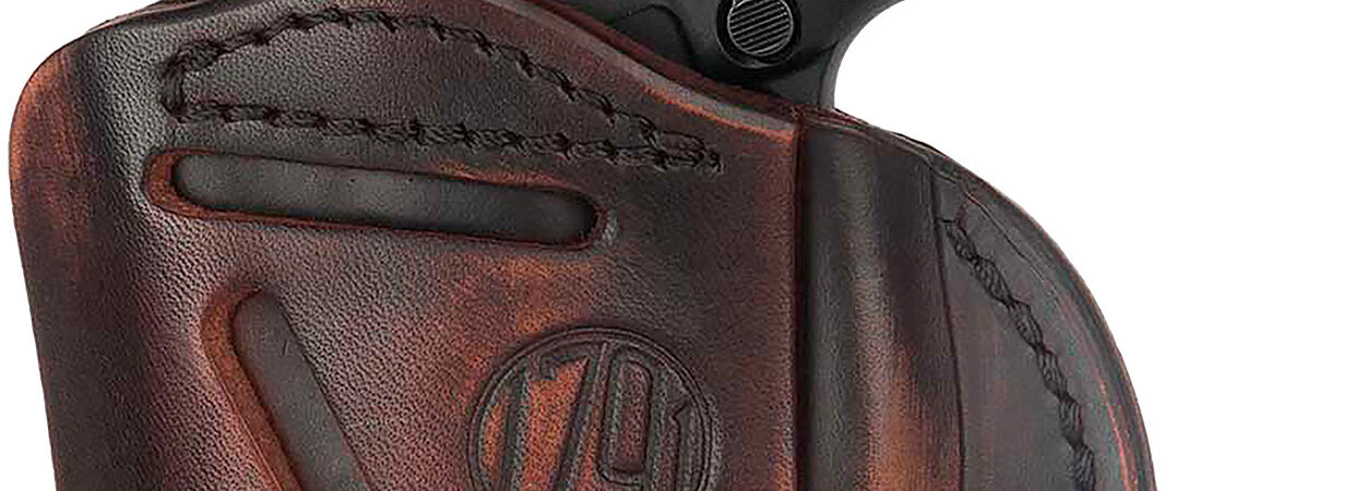 1791 Gunleather 4WH4VTGR 4-Way  IWB/OWB 04 Vintage Leather Belt Clip Compatible w/Springfield XDS/Springfield XD/Glock 26/S&W M&P Shield Plus