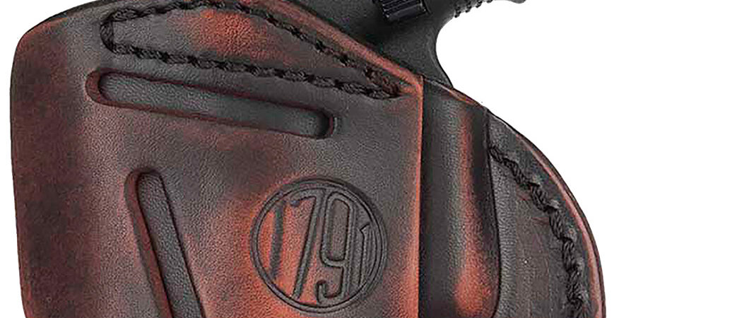 1791 Gunleather 4WH5VTGR 4-Way  IWB/OWB Size 05 Vintage Leather Belt Clip Compatible w/Glock 17/Springfield XD/S&W M&P/HK VP9 Right Hand