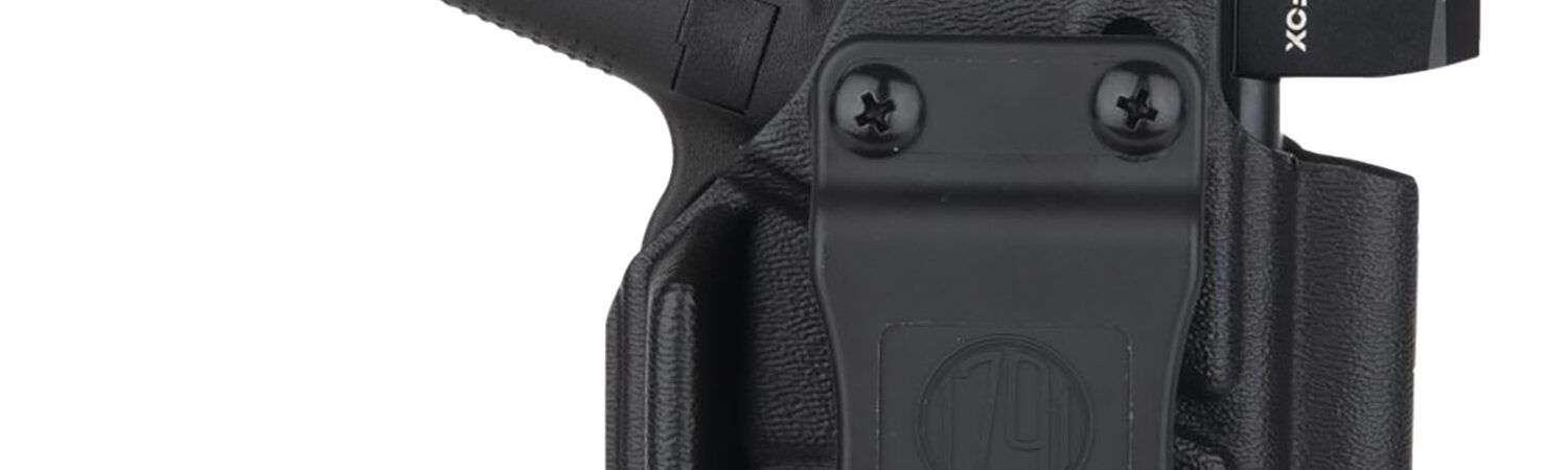 1791 Gunleather TACIWBG43XMOSBLKL Tactical Kydex  IWB Black Kydex Belt Clip Compatible w/Glock 43/43X/43X MOS/48 Left Hand