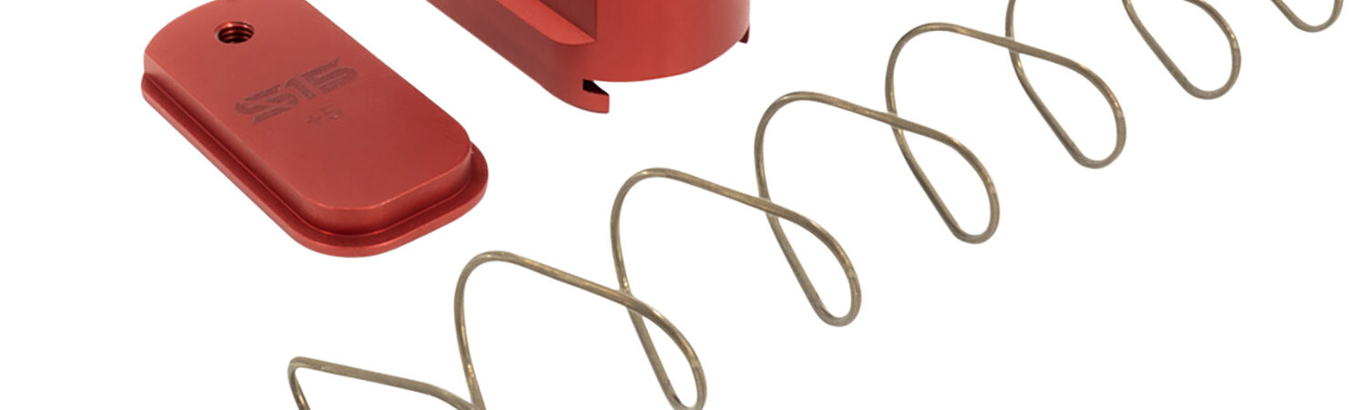 Shield Arms SAS15ME5RED Magazine Extension  5rd Compatible w/ Shield Arms S15 Magazine, Red Anodized Aluminum