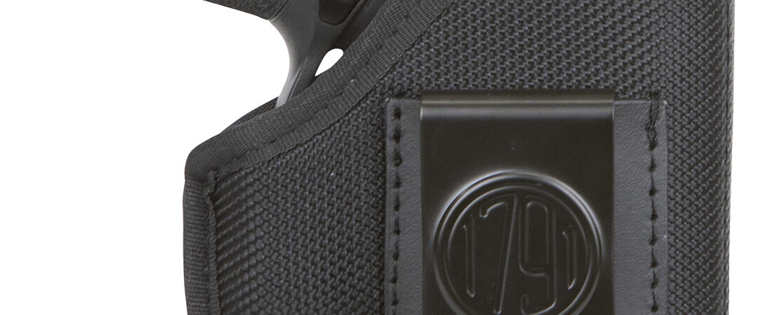 1791 Gunleather PNIWB1BLKR Premium Nylon  IWB Size 01 Black Ballistic Nylon Belt Clip Right Hand