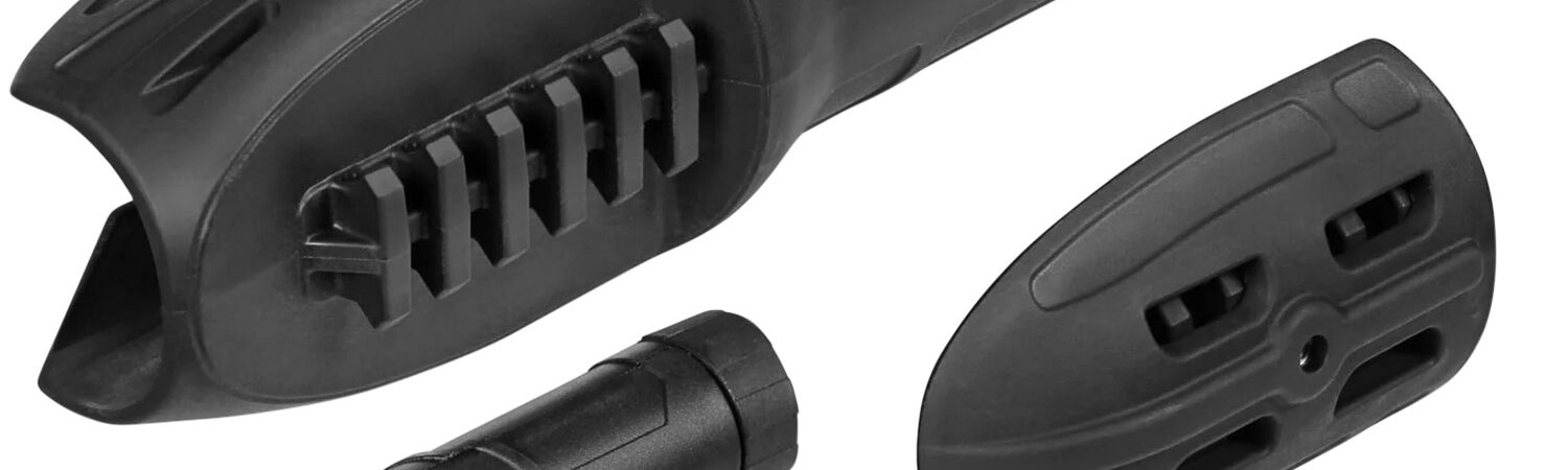 ADAPTIVE TACTICAL AT02901 EX Performance Forend with 300 Lumen Flashlight, Black Polymer, Concealed 2" Picatinny, Fits Most Mossberg 500/590/Maverick 88