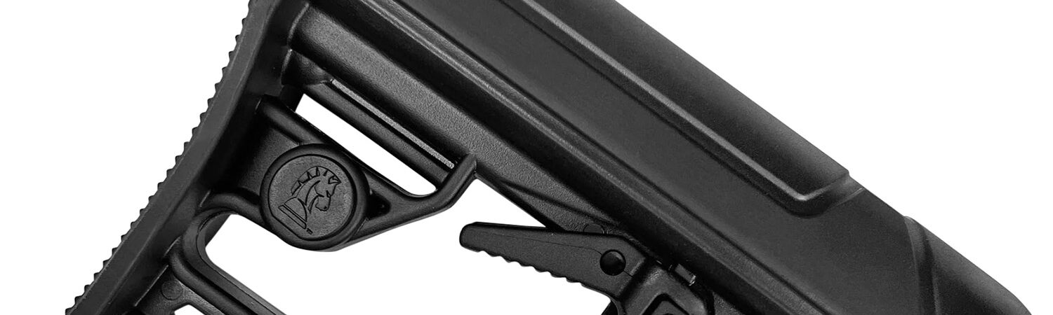 ADAPTIVE TACTICAL AT02013 EX Performance Lite Adj. Black Synthetic M4 Style, Swivel Stud, Fits AR-Platform (Mil-Spec Buffer Tubes)