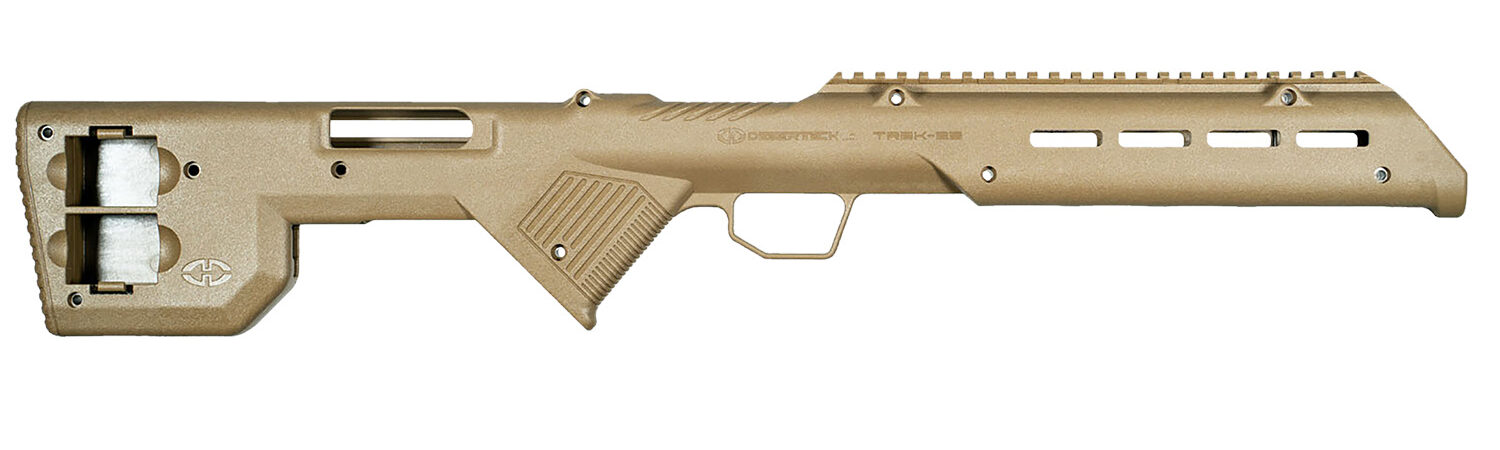 Desert Tech TRK22FDE TREK-22 Rifle Chassis Flat Dark Earth Synthetic Fixed Bullpup Fits Ruger 10/22 26.75" OAL