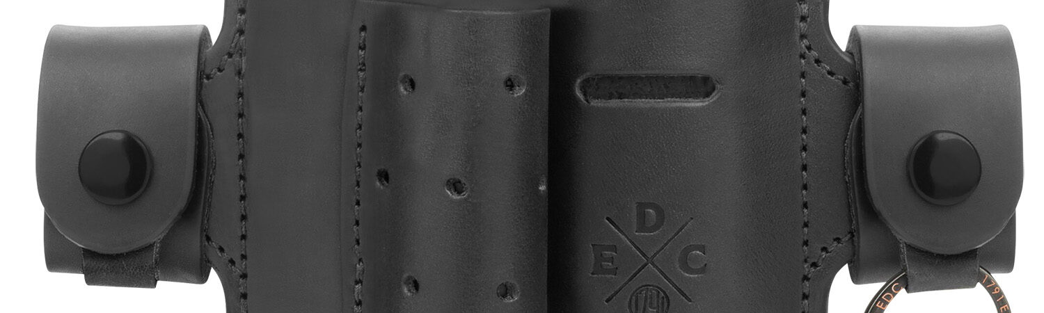 1791 Gunleather HDASLFBLKA EDC Heavy Duty Action Snap OWB Black Leather Belt Loop Ambidextrous