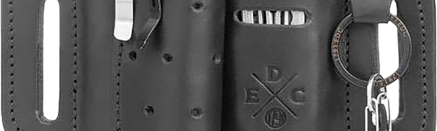 1791 Gunleather STESLFBLKA EDC Standard Easy Slide OWB Black Leather Belt Slide Ambidextrous