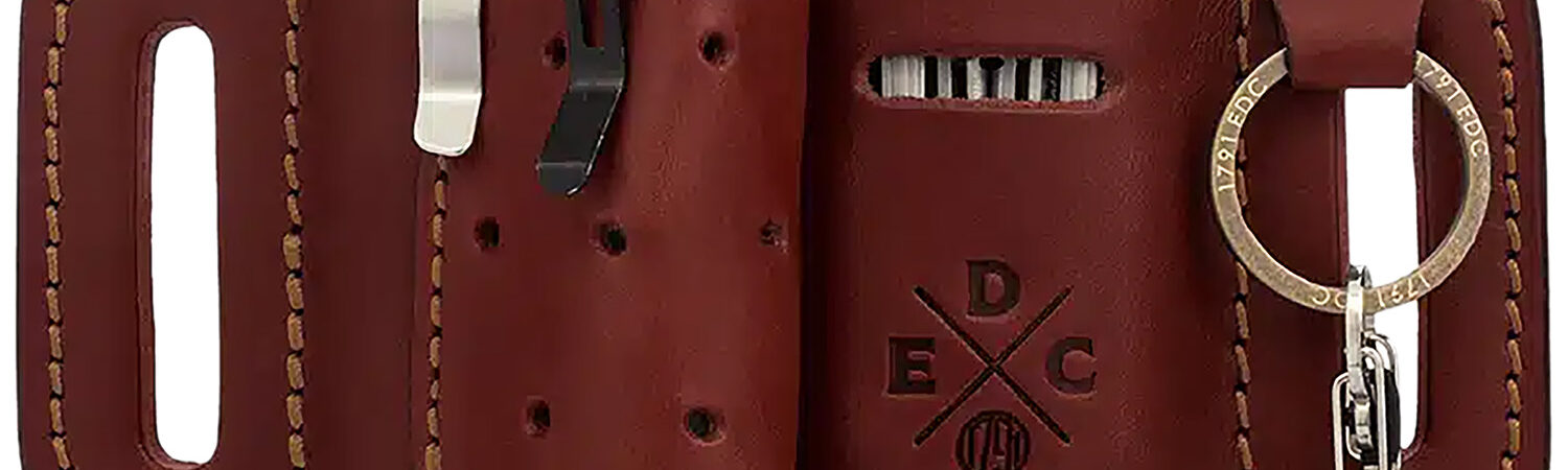 1791 Gunleather STESLFCHNA EDC Standard Easy Slide OWB Chestnut Leather Belt Slide Ambidextrous