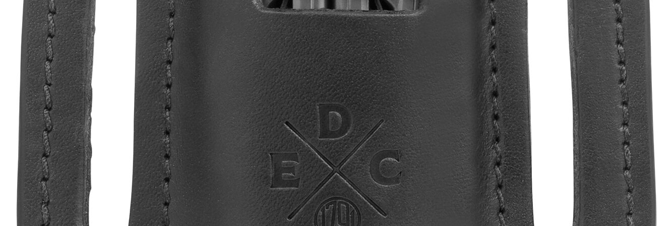 1791 Gunleather HDESSLBLKA EDC Heavy Duty Easy Slide Solo OWB Black Leather Belt Slide Ambidextrous