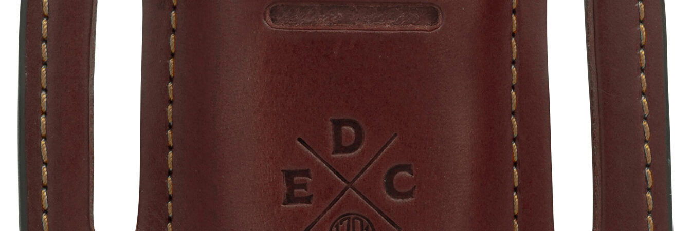 1791 Gunleather HDESSLCHNA EDC Heavy Duty Easy Slide Solo OWB Chestnut Leather Belt Slide Ambidextrous