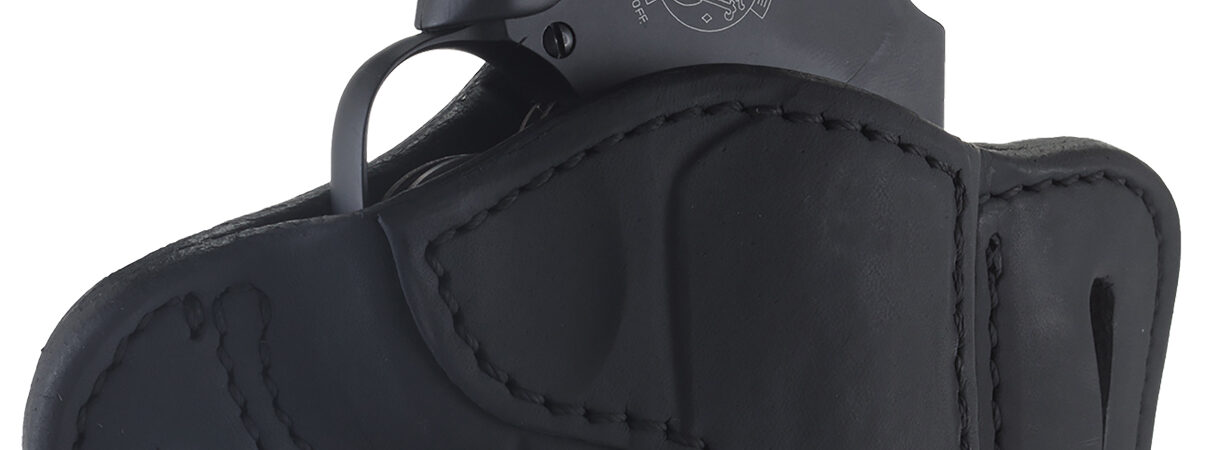 1791 Gunleather RVHX1SBLR RVHX-1 OWB Size 01 Stealth Black Leather Belt Slide, J-Frame, Right Hand