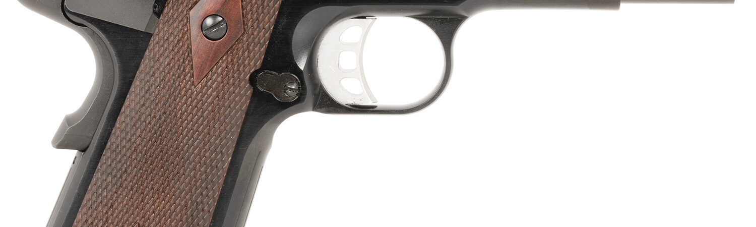 Tyler Gun Works TGWCMBL45 Custom 1911 Commander 45 ACP 7+1 4.25" Stainless Match Grade Barrel, Blued Serrated Steel Slide, Blued Steel Frame w/Beavertail, Walnut Grip