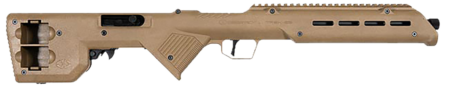 Desert Tech TRKRF2218FDE TREK-22 Flat Dark Earth Compact 22 LR 18" Free Floating Steel Barrel, Picatinny Rail Receiver, M-LOK Handguards, Fixed Polymer Stock, Suppressor Ready