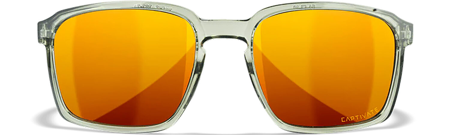 Wiley X AC6ALF04 Alfa  M/L Bronze Mirror Lens Polycarbonate Gloss Crystal Light Olive Frame