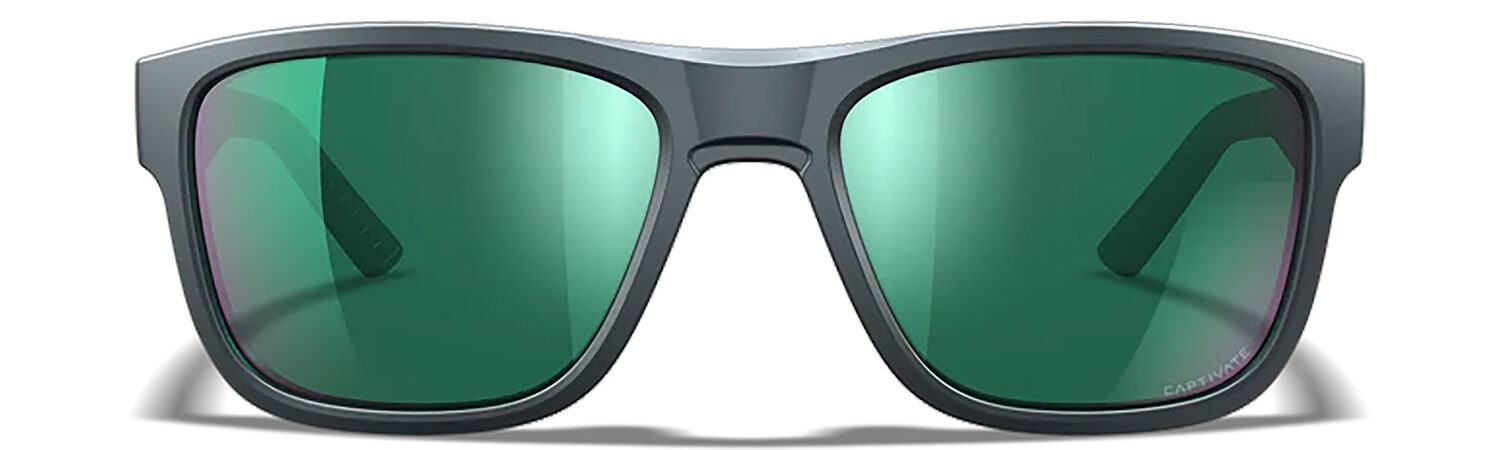 Wiley X AC6OVN17 Ovation  Green Mirror Lens Dark Gray Frame