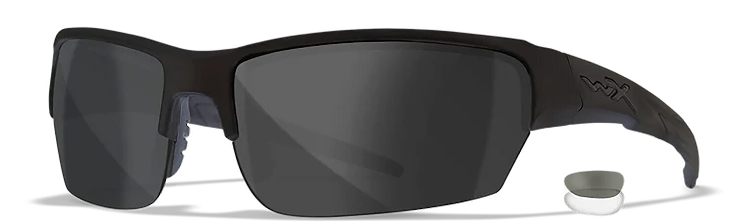 Wiley X CHSAI07 SAINT  S/M Smoke Gray/Clear Lens Polycarbonate Matte Black Frame