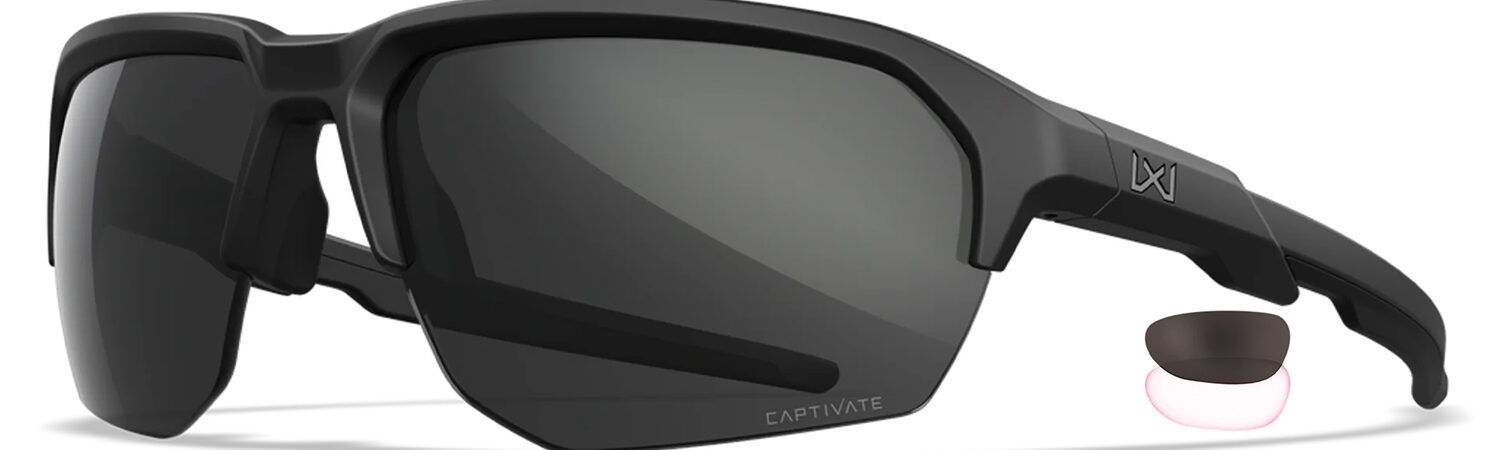 Wiley X CHJKL01 Jakl  M/L Grey/Clear Lens Matte Black Frame