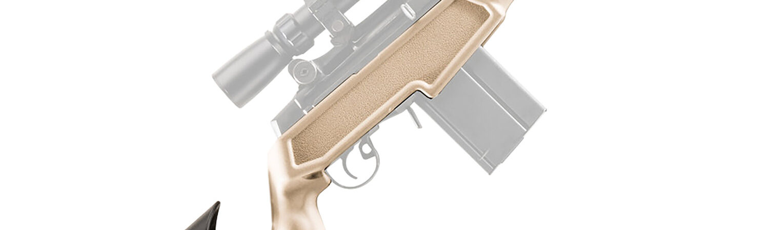 Archangel AAM1ADT Precision Stock  Desert Tan Synthetic Fixed with Adjustable Cheek Riser for Springfield M1A, M14