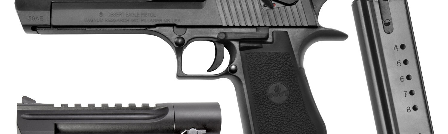 Magnum Research DE50WB6 Desert Eagle Mark XIX Conversion Combo 44 Rem Mag, 50 AE 6" 7+1, 8+1 Black Carbon Steel Frame & Slide Black Rubber Grip