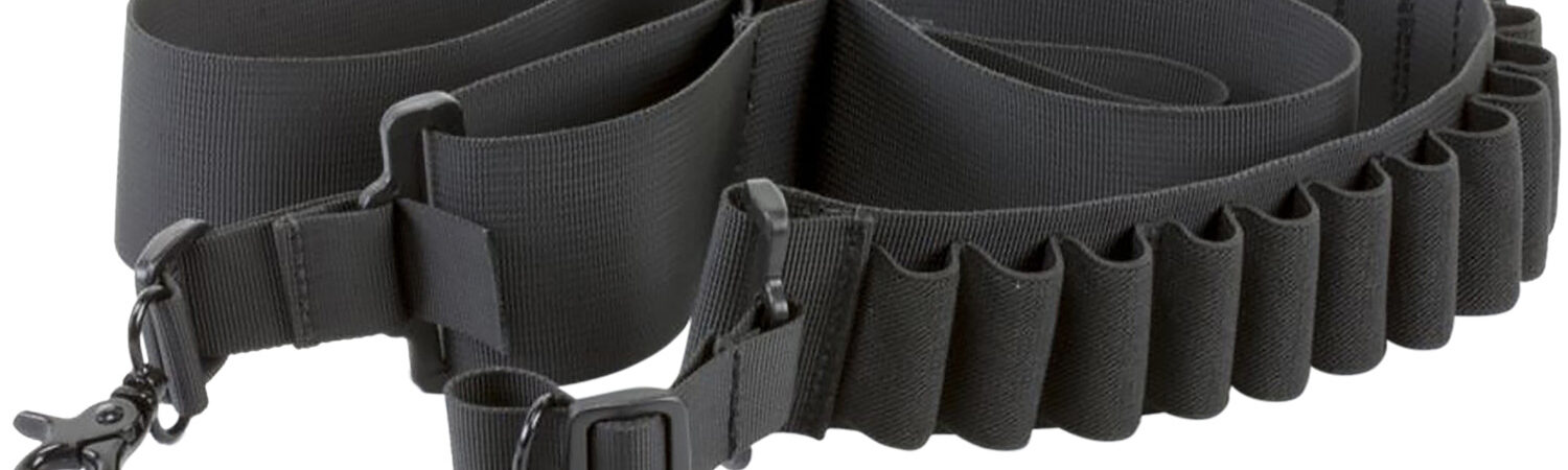 Aim Sports DSBS1 Deluxe  Black Nylon Bandolier Shotgun Holds 14 Shells