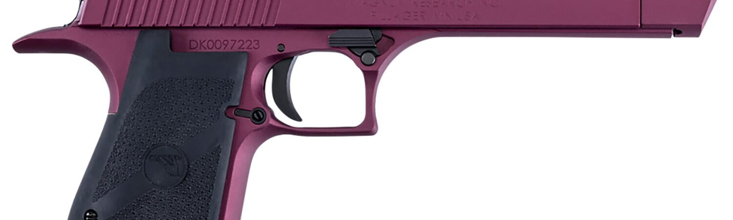 Magnum Research DE44BKC Desert Eagle Black Cherry 44 Mag 7+1 6" Black Barrel, Metallic Black Cherry Cerakote Serrated Slide, Aluminum Frame w/Picatinny Rail & Beavertail Black Rubber Grips