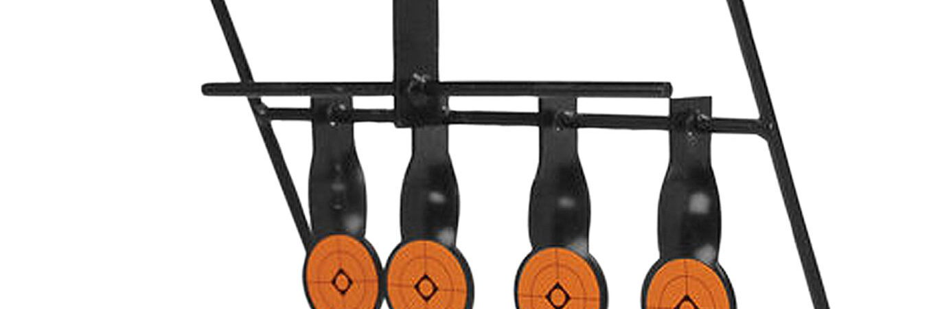 Caldwell 820585  Resetting Target Airgun AR500 Steel Black/Orange Impact Enhancement Motion 1.50"