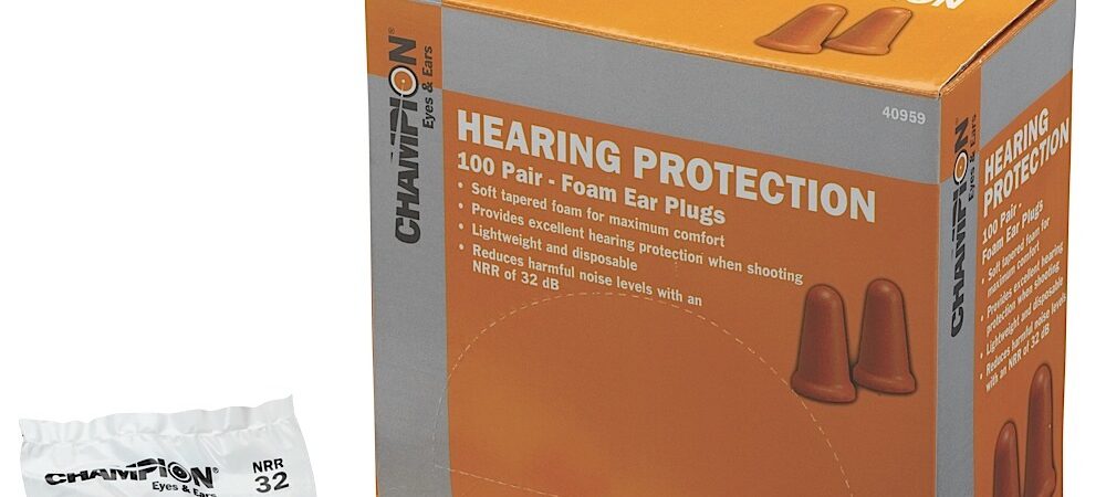 Champion Targets 40959 Molded Ear Plugs  32 dB In The Ear Contouring Orange Foam 100 Pair