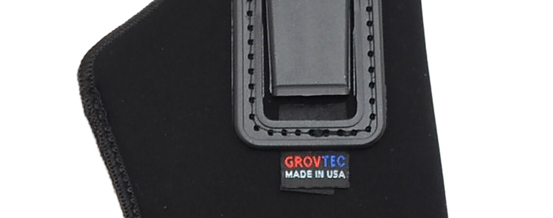 GrovTec US Inc GTHL14115R Inside The Pants  IWB Size 15 Black Suede Belt Clip Fits Large Semi-Auto 3-4" Barrel Right Hand