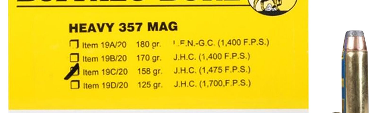Buffalo Bore Ammunition 19C20 Heavy Strictly Business 357Mag 158gr Jacket Hollow Point 20 Per Box/12 Case