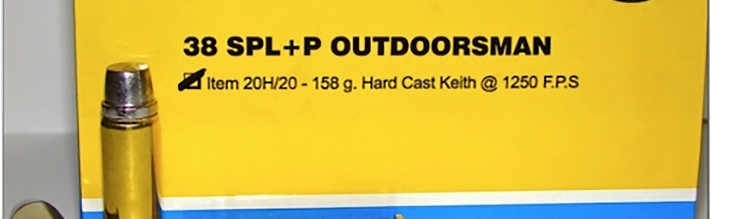 Buffalo Bore Ammunition 20H20 Outdoorsman Strictly Business 38Special +P 158gr Hard Cast 20 Per Box/12 Case