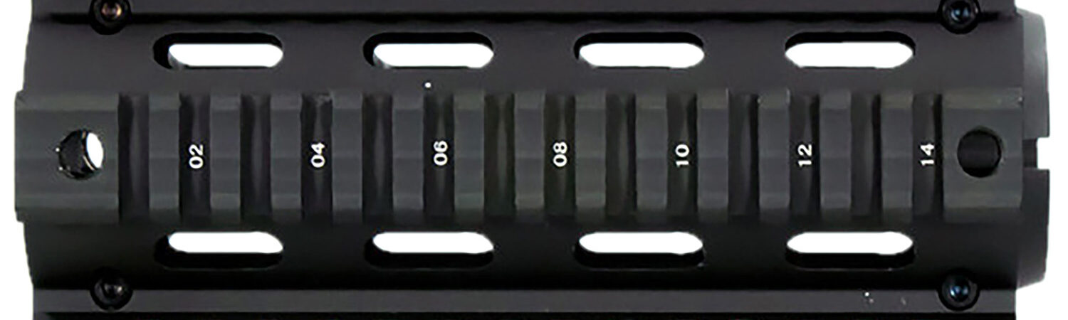 Aim Sports MT021 M4 Handguard 6" Carbine Style Made of Aluminum with Black Anodized Finish & Quad Rail