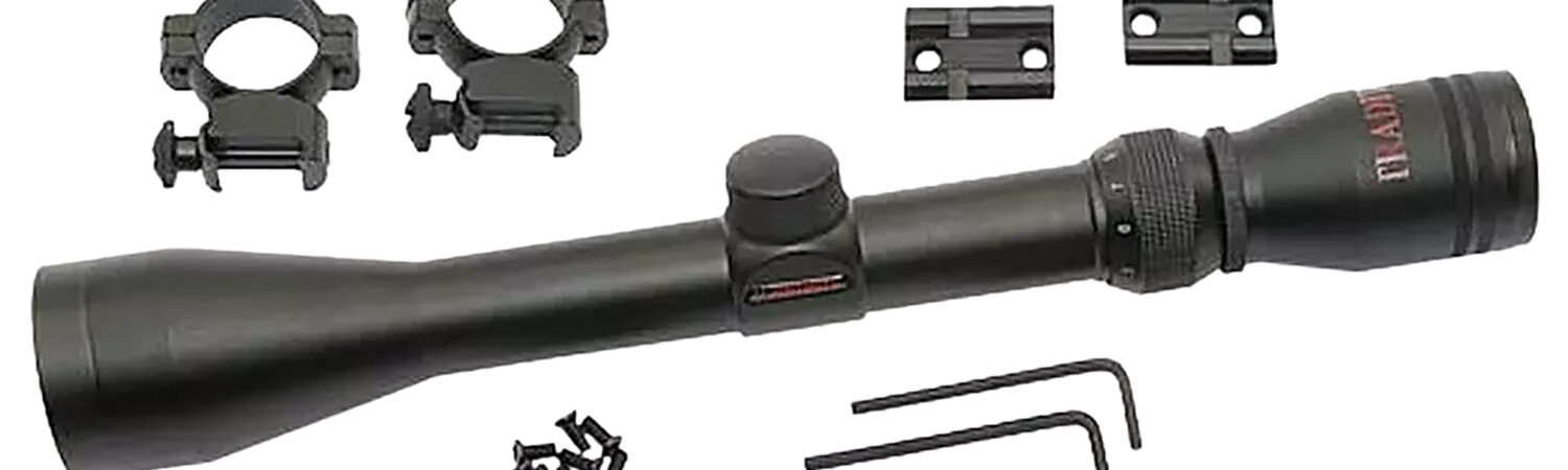 Traditions A1171 Muzzleloader Scope Pack 3-9x 40mm Duplex Reticle Matte Black Includes Medium Rings & 2 Piece Base