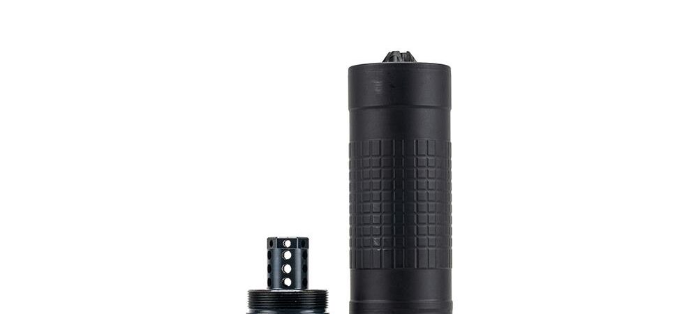 IWI Silencer 6K Direct Thread Suppressor 6mm Nickel Alloy/Stainless Steel 1/2"-28 HUB-T Mount Black
