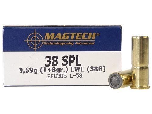 MagTech Handgun Ammunition .38 Spl 148 gr LWC 710 fps 50/box