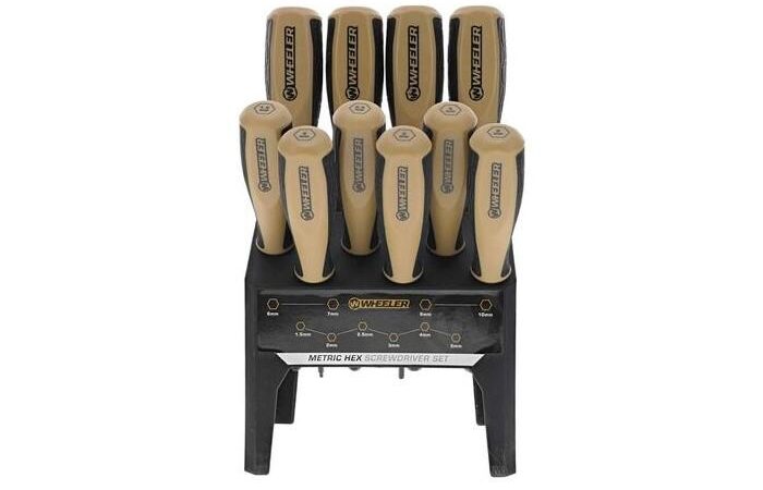Wheeler Metric Hex Benchtop Screwdriver Set 10/ct