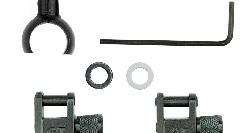 Grovtec Two Piece Barrel Band Swivel Sets .585 - .635 Diameter Black 2/ct