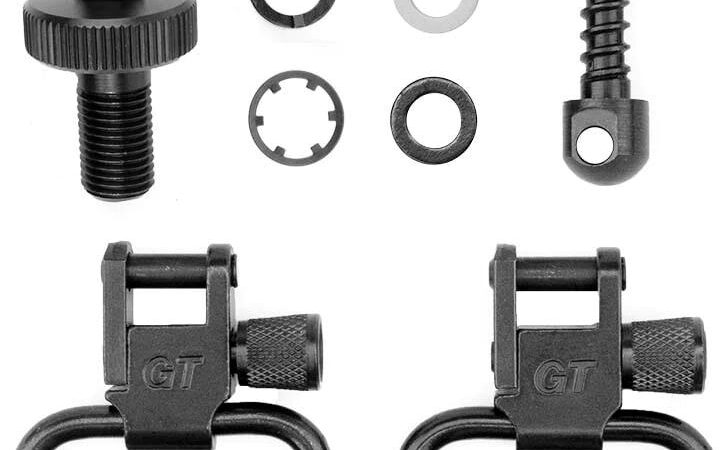 Grovtec Shotgun Locking Swivel Set for Mossberg 500 12 ga Black